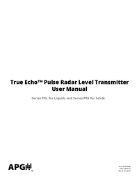 Thumbnail of document Manual - PRS Frequency Pulse Radar Level Transmitter For Solids